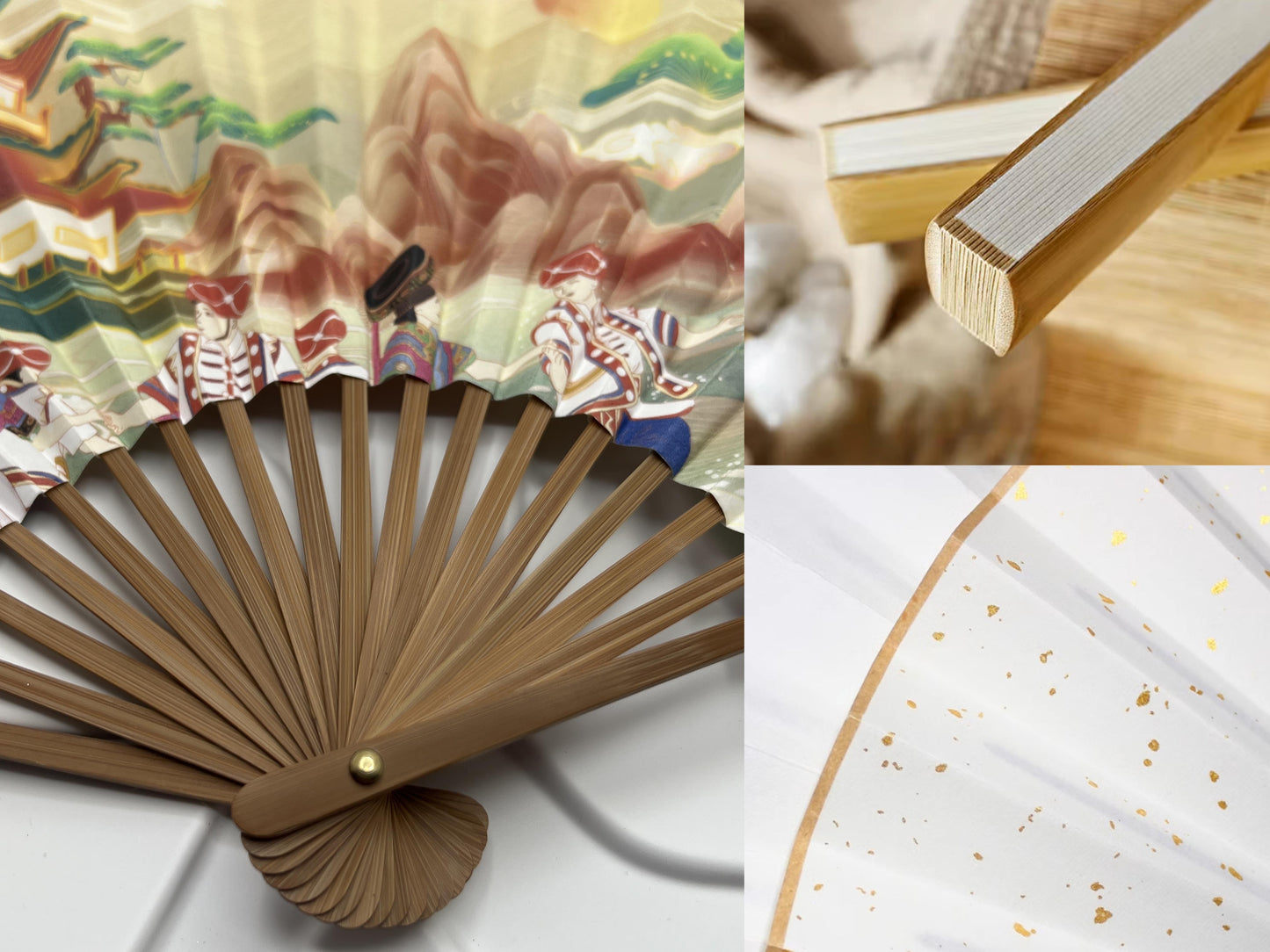 High End Personalized Custom Fans Wedding Party Favors Gifts For Guests Bulk Single Double Printed Monogram Hand Fans Luxury Quinceañera Fan