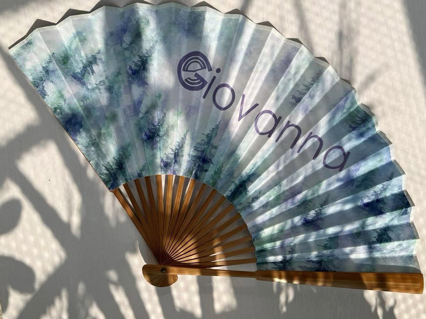 Giovanna Fabric Hand Fans Wedding Party Favors Gifts for Guests Cloth Folding Hand fans
