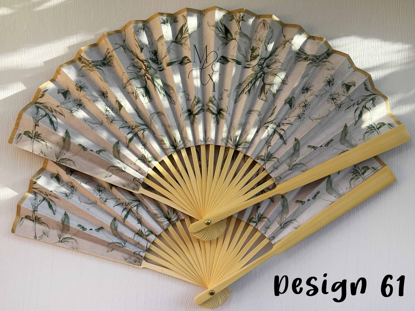 Personalized Custom Fabric Fans Rustic Wedding Dinner Party Favors Gifts for Guests Bulk Lemon Floral Folding Hand Fans Cloth Fan Home Decor