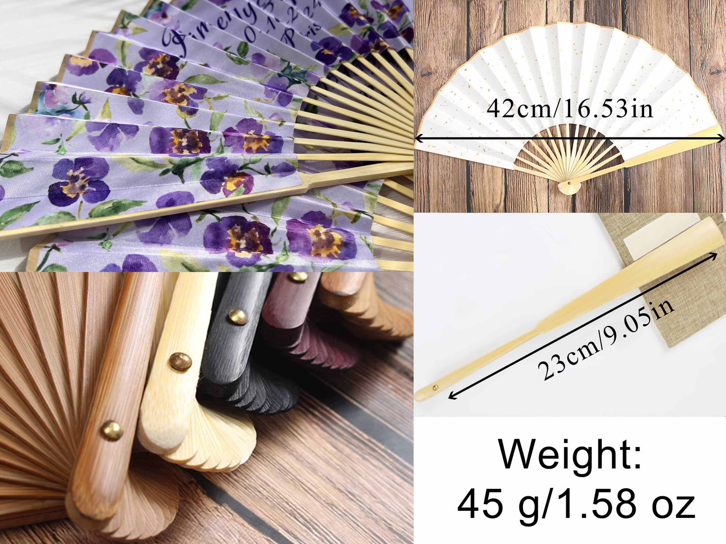 Personalized Custom Fabric Fans Rustic Wedding Dinner Party Favors Gifts for Guests Bulk Lemon Floral Folding Hand Fans Cloth Fan Home Decor