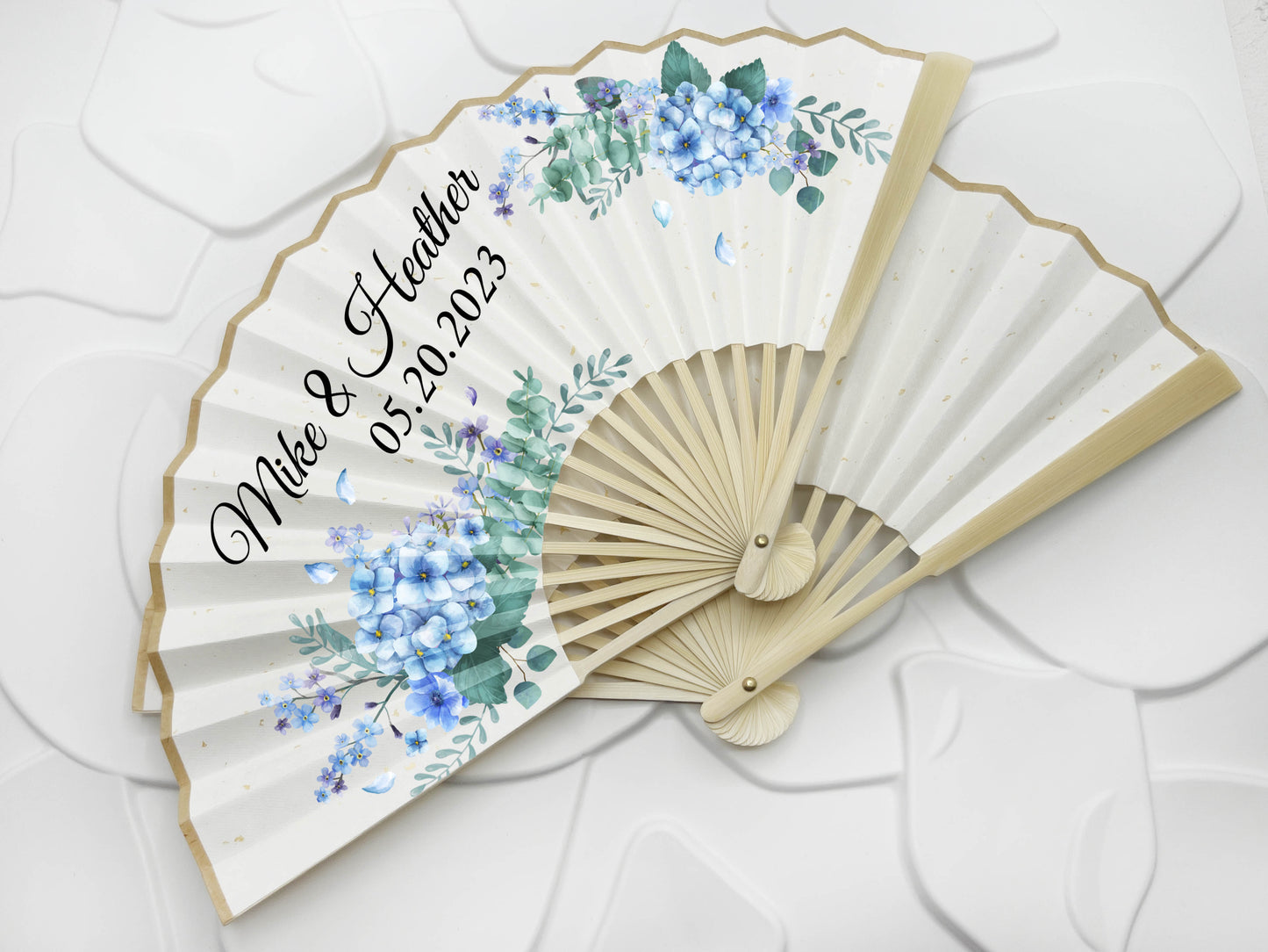 High End Personalized Custom Fans Wedding Party Favors Gifts For Guests Bulk Single Double Printed Monogram Hand Fans Luxury Quinceañera Fan
