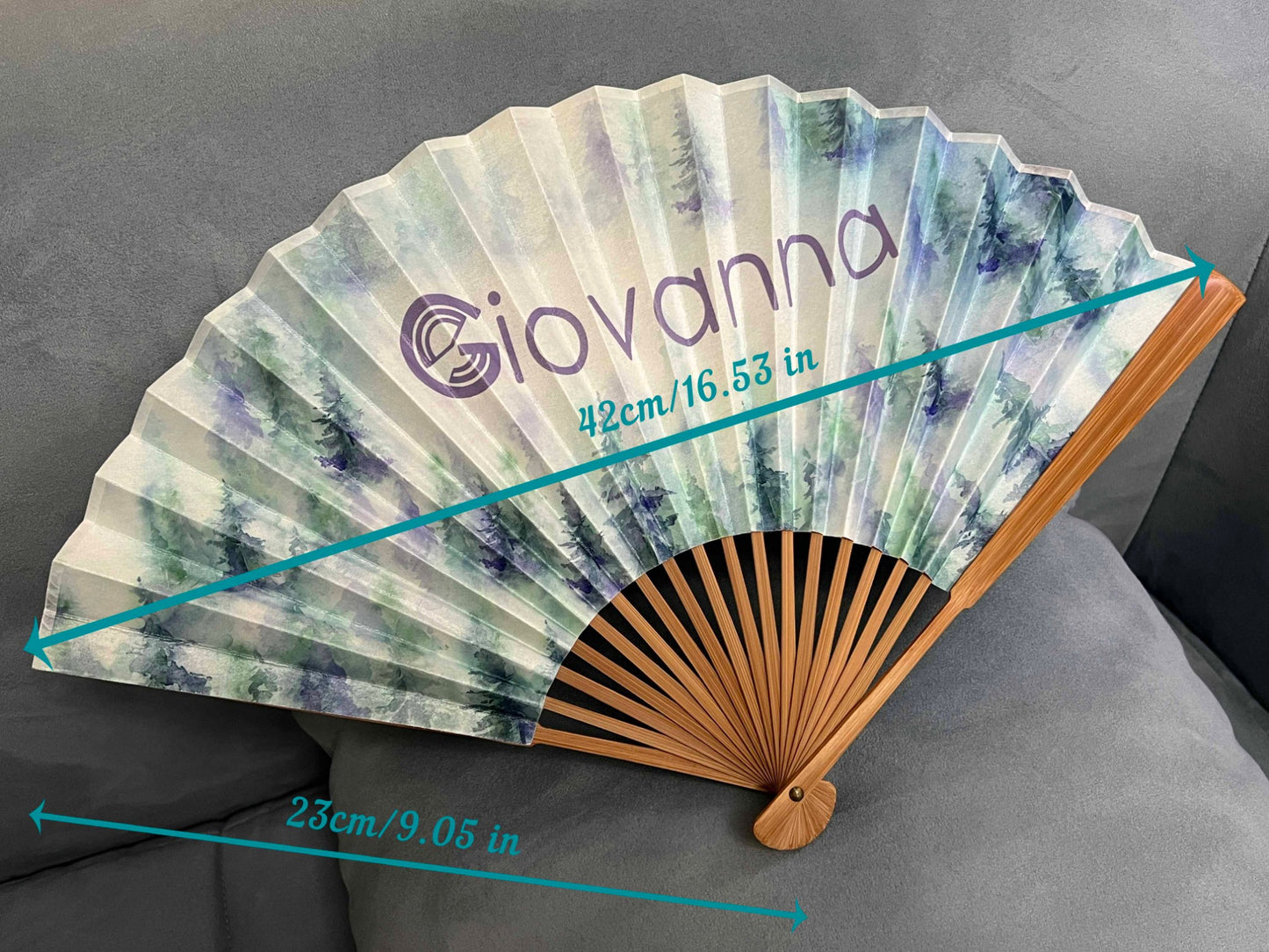 Giovanna Fabric Hand Fans Wedding Party Favors Gifts for Guests Cloth Folding Hand fans