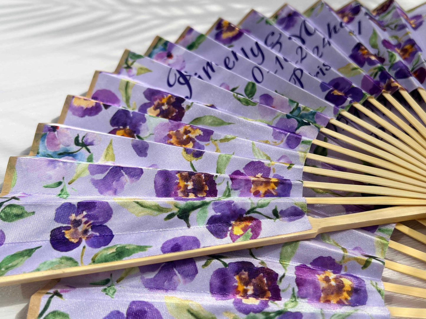 Personalized Custom Fabric Fans Rustic Wedding Party Favors Gifts Guests Bulk Hand Fans Folding Cloth Fans Concert Souvenirs Birthday Gifts