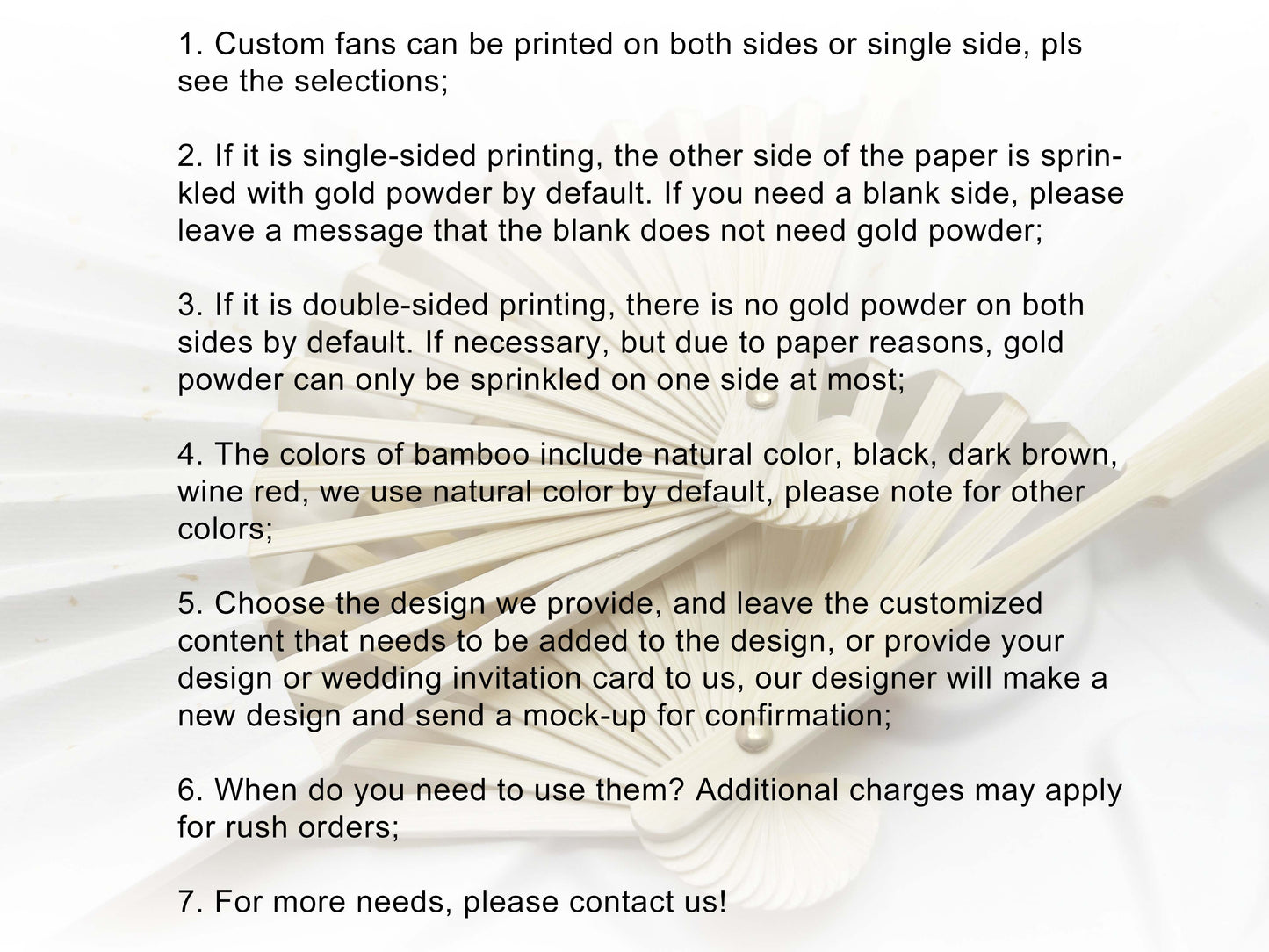 High End Personalized Custom Fans Printed Hand Fans Music Concert Folding Fans Wedding Party Favors Gifts for Guests Bulk